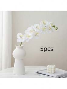 5 件/3 件/1 件人造兰花，9 朵大型逼真蝴蝶兰花茎，经典风格人造兰花花环，装饰丝绸蝴蝶兰，人造花枝适用于客厅家居装饰、酒店婚礼花艺布置、万圣节、中国新年的精美家居装饰，是情人节和母亲节送给女朋友和母亲的绝佳礼物，情人节、生日毕业礼物 - 彩色 - 查看 13