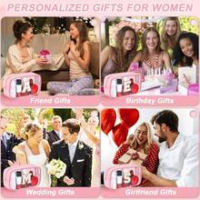 Initial Bag - Make Bag Travel Toiletry Case Preppy Cosmetic Bags Organizer Gifts Women Valentines Day Brithday Mom Gifts Toiletry Bag Pink - K - Xem 5