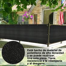 Pantalla de privacidad para valla de 90 cm x 5 m, para balcón, cubierta de privacidad, parabrisas para porche, terraza al aire libre, patio, balcón, para cubrir el sol, Valla de privacidad de 2.95 x 16.4 pies, cubierta de sombra de esgrima resistente para pared, jardín, patio trasero - Negro - Ver 3