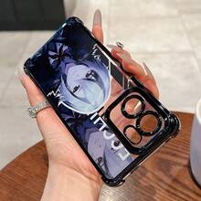 Funda de teléfono de diseño creativo de lujo de alta gama, popular, con patrón de moda de personaje de anime plateado para OPPO, para Realme 14 13 11 Pro Plus C75 C55 C53 C35 C33 4G 5G, marco electrochapado, anti-caída, cubierta trasera transparente - Mezcla de colores - Ver 8