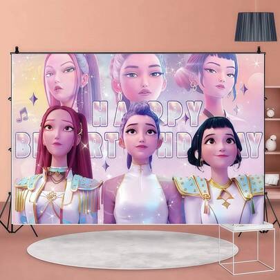 1 Pcs Girl  Adult Birthday Party Decoration Backdrop Girl Cake Table Decor Backdrop Poster Baby Shower Supplies