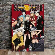 1pc Frameless Soul Eater Anime Canvas Wall Art Poster - 12x18 Inch Vibrant Character Artwork, High-Quality Canvas Print For Bedroom Decor, Anime Fan Gift, Anime Wall Art, Bold Graphic Poster, Detailed - 彩色 - 查看 1