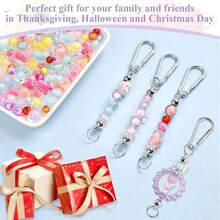 10pcs DIY Beaded Keychains, Blank Keychain Strips, Multipurpose Keychains, Suitable For Water Bottles, Backpacks, DIY Crafts, Gifts For Men And Women