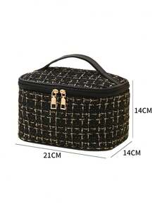 1pc Large Capacity Travel Dual-Layer Toiletry Bag, Multi-Functional Makeup Bag, Wet & Dry Separation Toiletry Bag, Cosmetic Storage Pouch, Portable Makeup Bag, Makeup Brush & Cosmetic Products Organizer, Waterproof Skincare Storage Bag, Bathroom Makeup Organizer - Multicolor - View 12