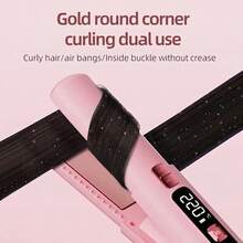 Ferro arricciacapelli ricaricabile rosa, 7 impostazioni di calore regolabili