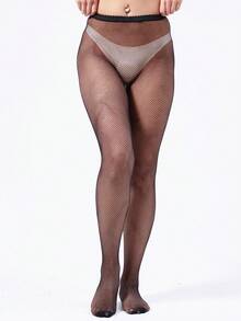 3 Pares de Meias-Calças de Rede Vazada Fashionista Gótica para Uso Diário