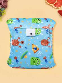 1件卡通印花可水洗可重复使用男狗尿布腹带 - 彩色 - 查看 31