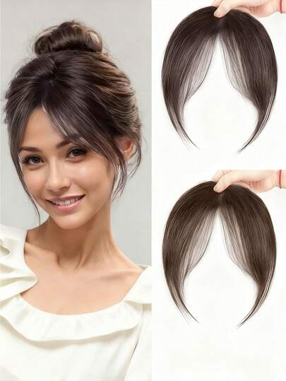 1/2pcs Mesh Cap With Bangs And Adjustable Button, Ideal Wig For Women To Perfectly Fit The Scalp - Women's Fantasy Theme Wig, Suitable For Daily Commute And Travel, Claw Clips, Hair Claws, Clips For Hair, Hair Slide, Hair Barrettes