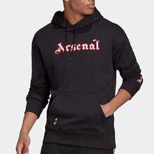 Adidas 阿森纳足球俱乐部男士休闲套头衫 - 黑色 - 查看 4