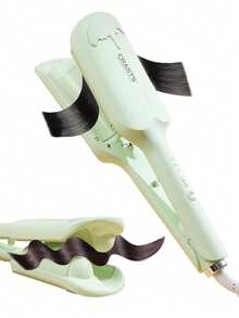 CRASTS Curling Iron, Waver Curler, Big Wave Curling Styler, French Water Wave Curler, 3 Barrels Electric Curling Iron With Display, Adjustable Temperature