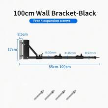 Brazo de Montaje en Pared para Estudio de Fotografía Luces Estroboscópicas de Video Longitud Máxima 39.3 pulgadas / 100 cm Giratorio Horizontal y Vertical - 19 centímetros - Ver 11