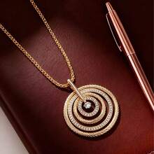 Collar largo con colgante de acero inoxidable de moda, cadena de suéter para mujer, regalo de cumpleaños