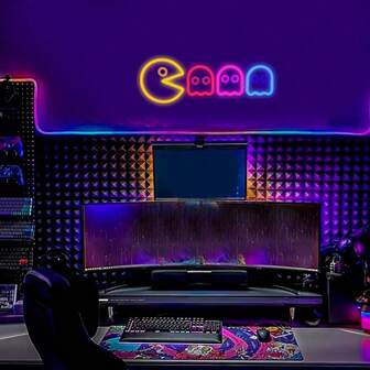 1pc Multicolor Neon LED Decorative Light, USB Powered, Suitable For Gaming Room, Game Hall, Bedroom, Man Cave, Holiday & Birthday Gift