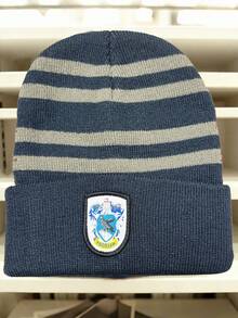 Warner Bros Cappello lavorato a maglia di Harry Potter, berretto da Grifondoro e Serpeverde di Hogwarts unisex per cosplay, cappello lavorato a maglia caldo per l'autunno/inverno, per Natale - Multicolore - Visualizzare 3