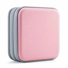 UENTIP CD Case For Car,48 Capacity DVD Case Portable Zipper Holder Large Storage CD Wallet CD Organizer Home Travel (Light Pink, 48){Inchcolor_nameinch:Inchlightpinkinch} - 淺粉紅色 - 查看 1