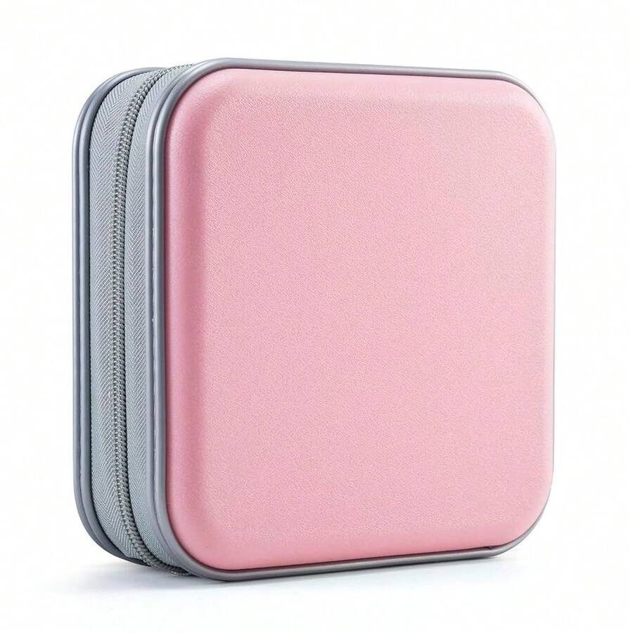 UENTIP CD Case For Car,48 Capacity DVD Case Portable Zipper Holder Large Storage CD Wallet CD Organizer Home Travel (Light Pink, 48){Inchcolor_nameinch:Inchlightpinkinch} - 淺粉紅色 - 查看 1