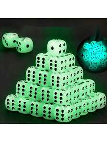 24pcs Male And Female Universal Luminous Rounded Acrylic Luminous Dice - Cute Luminous Game Props, Suitable For Valentine's Day Family Gatherings, Party Games, Snacks - Multicolor - View 1