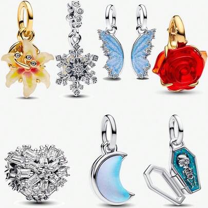 1 Sonnenblumen Charm, versilbert, passend für Armband/Halskette, DIY Geschenk