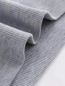 蝴蝶结印花女童休闲简约长袖圆领套头毛衣和中高腰喇叭裤两件套，适合秋冬季节穿着 - 灰色 - 查看 8