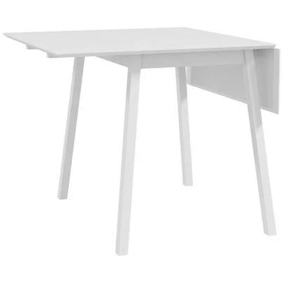 HOMCOM Folding Dining Table, Kitchen Table For 2-4 People, Folding Table, Wooden Dining Table, For Small Spaces, 110 X 86 X 75, White