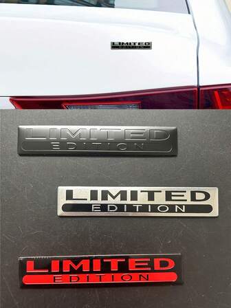 1Pc LIMITED EDITION Metal Car Emblem Sticker - Exclusive Trunk & Side Body Decal, Waterproof Rust-Proof High Adhesion, Collector's Grade Automotive Decoration, Universal Fit Upgrade Accessories