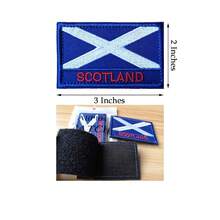 2 PCSScotland Flag Patches Embroidered Tactical Military Morale Patch Applique Fastener Hook And Loop{Inchcolor_nameinch:InchScotlandinch} - Scotland - View 4