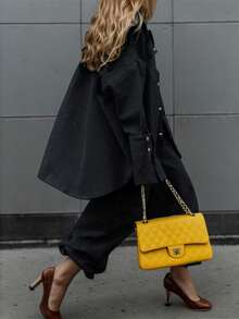 Women's Two Pieces Black Plus Size Shirt & Pants Set, Elegant Casual Style With Button Details, Suitable For Office & Daily Wear, Curve-Friendly Outfit For Fall/Winter, Perfect For Thanksgiving & Christmas Gatherings, Plus Size Elegant Suits