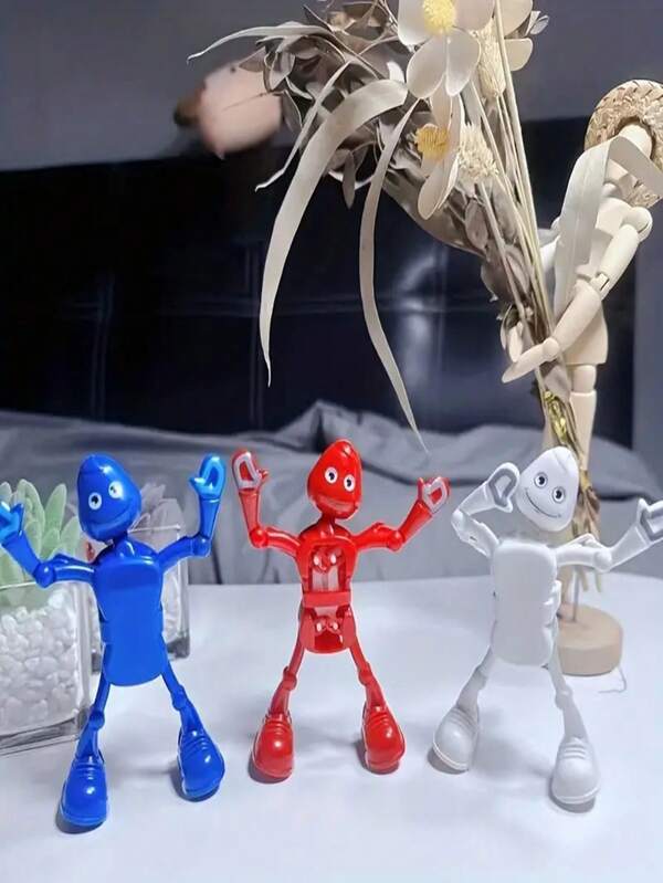 1pc/3pcs Prank And Funny Dancing Robot Toys, Dancing Fork Robot Toys, Winding Up Robots, Fun Winding Up Toys, Cute Dancing Little Character Toys (Random Color)