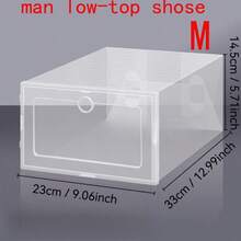 12/6pcs Clear Shoe Boxes Stackable Shoe Storage Organizer For Closet Sturdy Shoe Box Storage Containers With Clear Door Plastic Shoes Case Thickened Drawer Case Plastic Shoe Boxes Stackable Box Shoe Srganizer Containers For Sneakers Stacked Into A Shoe Rack Shoe Cabinets - Multicolor - View 11
