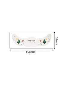 6 Sheets Christmas Freckles Face Tattoo With Hot Stamping Trees Gingerbread Man Bell Temporary Tattoos Stickers For Christmas Festival Cosplay Party Music Prom Accessories - Multicolor - View 7