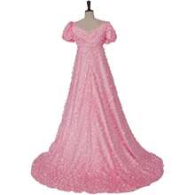 Daphne Cosplay Costume Women's Deluxe Lace Regency Dress - 粉色 - 查看 5