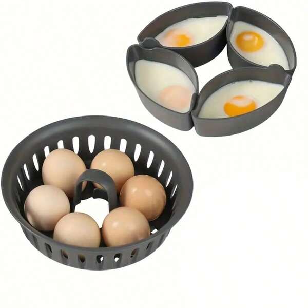1 Peça Suporte de Vapor de Ovo 2 em 1 Adequado para Thermomix TM5 TM6 TM31, com Design Antiderrapante para Cesta de Cozimento de Ovos Cozidos - Pode Cozinhar 6 Ovos Capacidade Suporte de Vapor Fervedor Vapor Utensílios de Cozinha Ferramentas