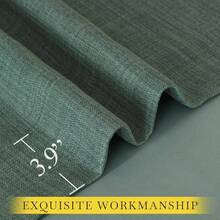 2025  Bedroom Curtains 2 Panels Sets Faux Linen Textured, Pinch Pleated Room Darkening Light/Heat Blocking Window Drapes Thermal Insulated For Living Room, Angora, W50 X L108, 2 Panels - 灰綠色 - 查看 7