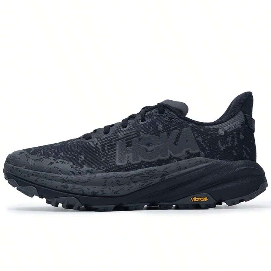 Hoka Zapatillas de trail running impermeables y transpirables Speedgoat 6 GTX para hombres, mediasuela ligera y receptiva, suela duradera, negro, 1155150-SSTT