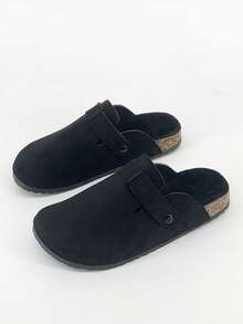 Men's Fashionable And Minimalist Walking Shoes, All Season Casual Shoes, Unisex Couple Shoes, Men's And Women's Shoes, Luxurious Men's And Women's Flip Flops, Autumn And Winter Shoes, Men's And Women's Sandals, Slippers, Flat Shoes, Home Shoes, Women's Thick Soled Sandals, White And Black Slippers, Comfortable And Elegant Women's Shoes,Fall Fashion,Winter Shoes,Fall Shoes - Black - View 6