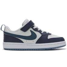 Nike COURT BOROUGH LOW RCRFT SE BPV 幼儿休闲运动鞋 - 淺銀灰/黑紫/白/灰石板藍 - 查看 2