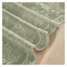 Green 24 Inch Long Boho Short Lace Cafe Curtains For Small Window Light Filtering Scalloped Edges Sheer Tier Curtains For Bathroom Basement Each 26x24 Inch - 多色612 - 查看 2