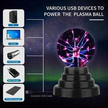 3 Inch Battery Or USB Powered Magic Plasma Ball Lamp - Touch Sensitive Interactive Plasma Lamp Nebula Sphere Globe, Science Educational Gift For Decorations/Parties/Bedroom - Default - View 6