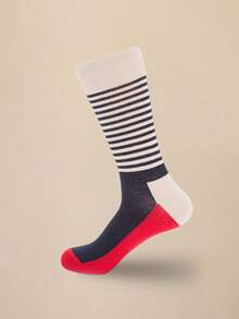 3/6 Paar Herren Neue Herbst/Winter Fröhliche Socken, bunte modische gestreifte Socken, personalisierte Socken, Paar Socken bis zur Mitte des Waden