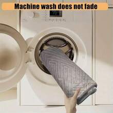 3件套浴室地垫套装：1块防滑吸水垫、1块浴室门垫、1块浴缸地垫、1块卧室防滑垫、1块可水洗地毯、1块淋浴垫、1块户外入口垫、浴室配件、方形地垫、柔软舒适的洗衣房防滑小垫、小地毯（40*50厘米1块、40*60厘米1块、40*50厘米+40*40厘米2块、3块） - 駝色 - 查看 4