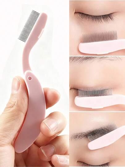 1pc Foldable Steel Lash Comb, Specialized For Grooming Eyelashes And Eyebrows, Extremely Fine Teeth, Mini Portable,Cheap,Stocking Stuffers,Makeup,Makeup Tools,Cheap Stuff,Gifts,Gifts For Women,Christmas Gifts