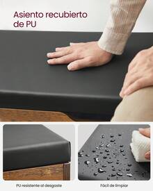 VASAGLE Shoe Changing Stool - Yellow - View 7