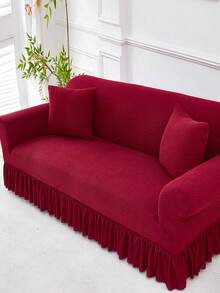 1 Vỏ bọc ghế sofa Jacquard, Vỏ bọc ghế sofa ngắn bằng vải nhung mềm mại cho phòng khách, Vỏ bọc ghế sofa co giãn, dày dặn, chống trượt cho phòng khách, phòng ngủ, ngoài trời, bảo vệ ghế sofa khỏi vết bẩn do thú cưng, vỏ đệm ghế sofa 4 mùa cho ghế sofa chữ L, ghế đơn, ghế tựa và ghế sofa 1/2/3/4 chỗ ngồi, có thể tháo rời và giặt máy. - Rượu vang đỏ A - Xem 7