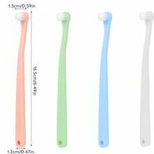 4pcs Pet Toothbrush With Soft Round Head, Perfect For Cleaning And Protecting Teeth, Suitable For Dogs And Cats, A Must-Have For The Whole Family - Multicolor - View 2