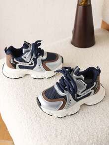 1双儿童运动鞋，男童鞋，新款春夏网面透气跑步休闲鞋 - 米色 - 查看 2