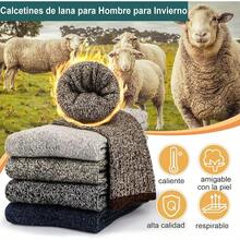 Calcetines Termicos Hombres, 5 Pares Gruesos Calcetines Invierno con Rizo Suave, Transpirables y Antisudor Calcetines Lana para Senderismo Running Esquiar Deportes - Tubo alto - Ver 3