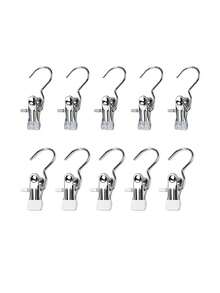 50/40/30/20/15/10/5件不锈钢衣夹，带钩洗衣衣钉，衣柜靴子衣架，带钩夹子，便携式挂衣夹，衣柜收纳袋，多功能单夹衣架，靴子夹，无缝挂钩织物收纳袋，适用于裤子、帽子、裙子、袜子、鞋子、裙子、牛仔裤、靴子、裙子