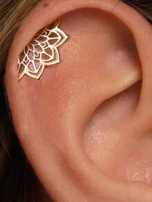 EleRunis 1PC 925 Sterling Silver Dainty Prong Setting Stud 18K Gold Plated Cartilage Helix Tragus Piercing Hypoallergenic Earring Jewelry Gift For Women Girls Daily Wear Wedding Party Engagement