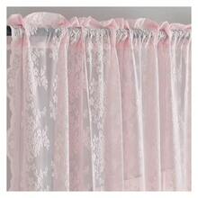 Pink Lace Curtains 108 Inches Long 2 PanelsCute Floral Sheer Curtains For Sliding Door Backdrops Romantic PricessGirl Room Decor Light Filtering 52 X 108 Inch Ilight Pink - Multicolor 618 - View 3
