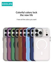 KOOLIFE 1件装苹果17英寸电镀磨砂磁吸保护壳，支持磁吸无线充电，防滑防摔，磨砂质感，摄像头凸起设计，超薄硬壳，PC+TPU材质，兼容 17 Pro Max/17/17 Pro/17 Air/16/16 Pro/16 Plus/16 Pro Max/11/11 Pro/11 Pro Max/12/12 Pro/12 Pro Max/13/13 Pro/13 Pro Max/14/14 Plus/14 Pro/14 Pro Max/15/15 Pro/15 Plus/15 Pro Max，S25 Ultra/24 Plus/23/22 - 藍色 - 查看 11